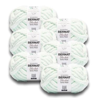 Imagem de Bernat Fio de gelo extragrosso - 1 pacote de 1200 g - 100% poliéster - jumbo nº 7-144 jardas - fio grosso para tricô manual/crochê