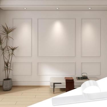 Imagem de Kit de moldagem de parede Pangda 3D Premade Accent Wainscoting Panel