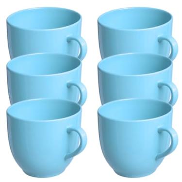 Imagem de Xicaras De Café Chá Porcelana Chicara Xicara(Xicara Azul 6 un)