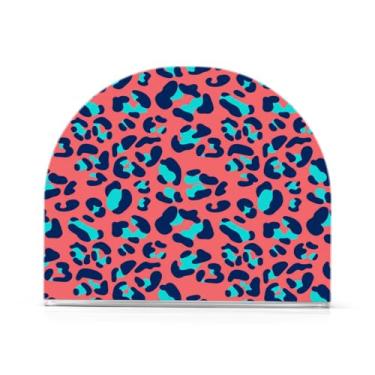 Imagem de Qilmy Porta-guardanapos de acrílico com estampas de leopardo, suporte de lenços de mesa independente, dispensador de papel de coquetel para cozinha, jantar, restaurante, bar, decoração, 1 pacote