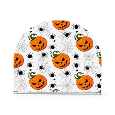 Imagem de JUZIHAI Abóboras de Halloween Porta-guardanapos para mesa Dispensador de guardanapo de acrílico para mesa Suporte de lenços independente para cozinha sala de jantar bar festa decoração de casa