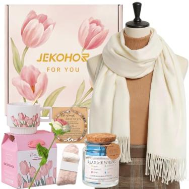 Imagem de Presentes para mulheres, presente de aniversário de autocuidado 7 peças, pacote de cuidados de alívio de estresse para relaxamento, cesta de presente inspiradora, dia dos namorados, dia das mães