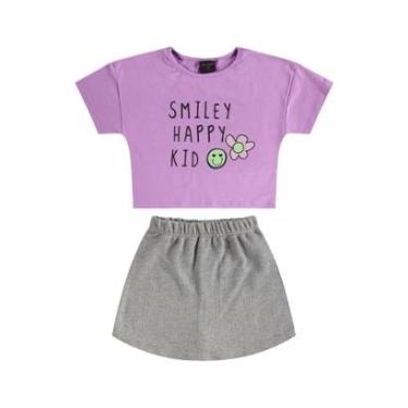 Imagem de Conjunto Infantil com Blusa e Short-Saia Guloseima-Feminino