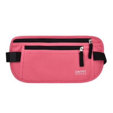 Imagem de Pacote de cintura DAITET RFID Blocking Slim Money Belt rosa