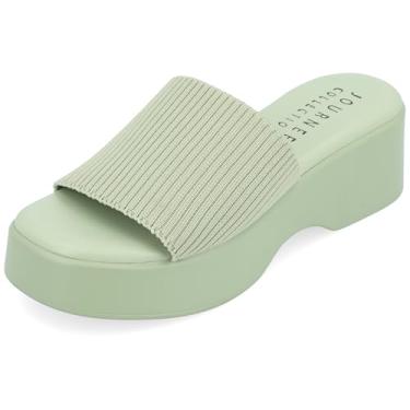 Imagem de Journee Collection Womens Emani Tru Comfort Foam Platform Slip On Sandal Sage 11 Medium WOMENS US