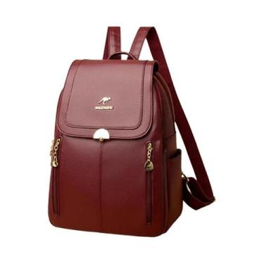 Imagem de Mochila De Couro Macio De Grande Capacidade Para Mulheres, Bolsa Versá