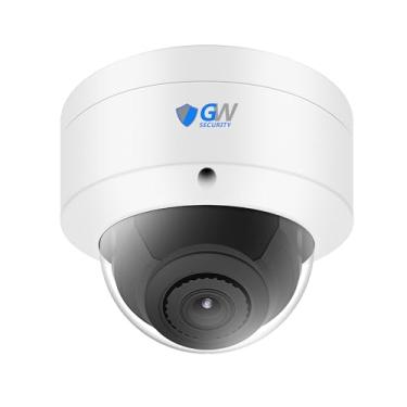 Imagem de GW Security 4K 8MP Microfone PoE IP Externo/Interior 2,8 mm Lente Grande Angular Câmera de Segurança Dome Branca (GW803301M)