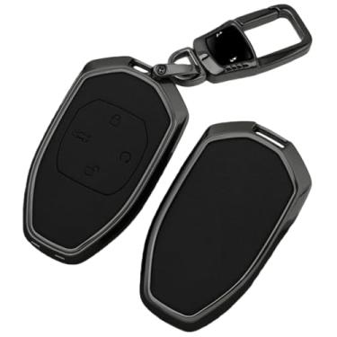 Imagem de Capa de chave de couro de liga de zinco compatível com GAC Trumpchi GS7 GS8 GM8 GS5 GA6 GM6 Empow J11 J12 J13 J14 J15 J16 Acessórios(Black A)