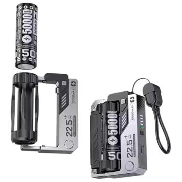 Imagem de Carregador de bateria SC1 Plus 18650 carregador de bateria Power Ban.k função 3A carregador rápido para baterias recarregáveis Li-ion 18650 21700 26800 e bateria Ni-MH D de 1,2 V