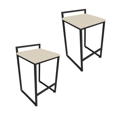 Imagem de CONJUNTO 02 BANQUETAS PIETRA SUEDE BASE