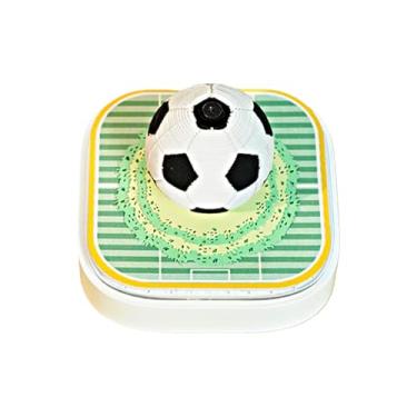 Imagem de Calendário de mesa 3D 2026 | Decoração de mesa em forma de futebol | Calendário artístico de escultura em papel - para fãs entusiastas de esportes, freelancers, professores, escritório, casa, escola