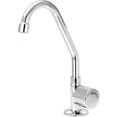 Imagem de Torneira Para Cozinha Mônaco Plus 1-4 de Volta Bica Móvel C40 Cromada de Mesa Vtm140cwb Esteves