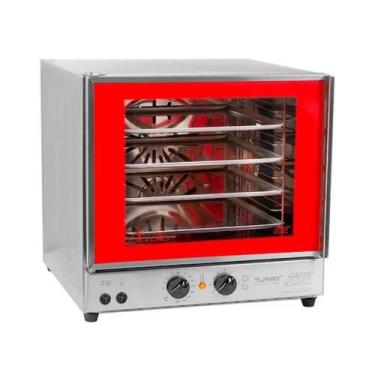 Imagem de Forno Elétrico de Bancada Turbo Aço Inox FETP4A Vermelho Titã, 110V
