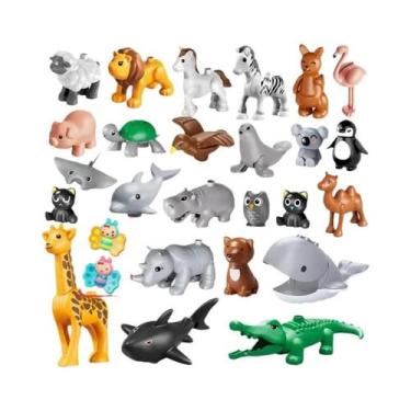 Imagem de Conjunto De Blocos De Construção De Animais Em Tamanho Grande 26 Peças
