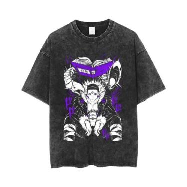 Imagem de Camiseta Masculina Casual Y2K Hunter X Hunter Com Gola Redonda E Manga