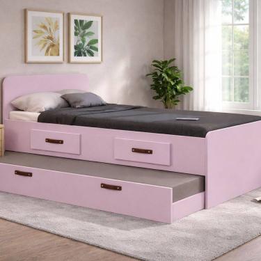 Imagem de Cama Solteiro com Cama Auxiliar e Gavetas Cindy Rosa