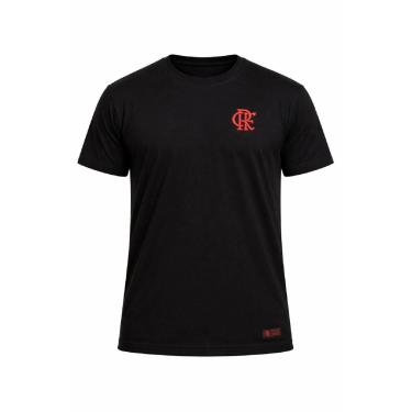 Imagem de CAMISETA FLAMENGO TEXTURIZADO PRETO LOGO EM TPU POLIESTER-Masculino