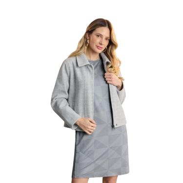 Imagem de CASACO LA BATIDA LUNENDER CURTO CINZA-Feminino