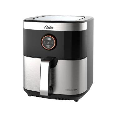 Imagem de Fritadeira Elétrica Sem Óleo Oster 2 em 1 Preto Inox 4,8L OFRT660, Pre