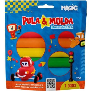 Imagem de Massa para Modelar Criativa Carros - 7 Cores, 70G - Pula e Molda