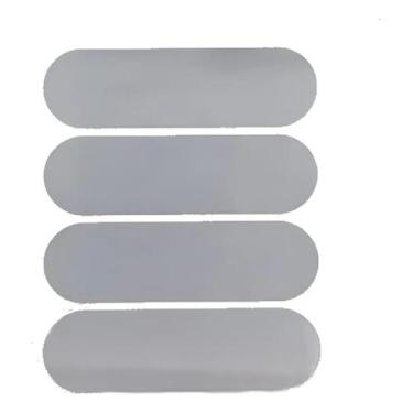 Imagem de Kit Adesivos Refletivos Compatível Capacete Prata - SPTS