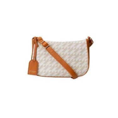 Imagem de Bolsa Transversal Feminina Pequena Monograma BG Bege - Bagaggio, Bege,