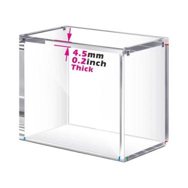 Imagem de Caixa De Exibição Empilhável De Acrílico Transparente 5mm Com Fechamen