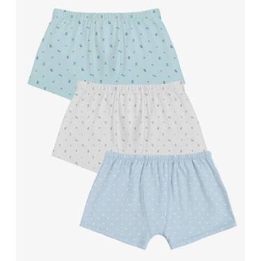 Imagem de Kit 3 Cuecas Infantis Boxer Em Cotton Trick Nick Azul, 10, Azul