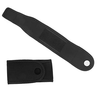 Imagem de Braçadeira de suporte de alça de pulso, design profissional alças de suporte de pulso envoltórios para ciclismo longa vida útil confortável de usar para esportes para basquete(totalmente preto)
