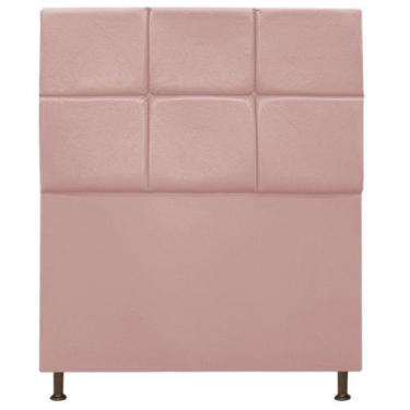 Imagem de Cabeceira Estofada Damares 100cm Para Cama Solteiro Botonê Suede Rose