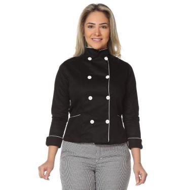 Imagem de Dolmã Chef Cozinha Feminino Oxford