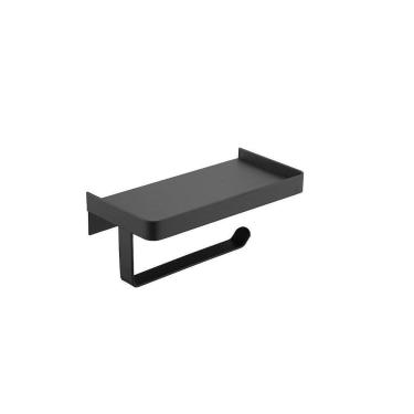 Imagem de Prateleira com Porta Papeleira Osaka Preto Fosco Sensi D`acqua