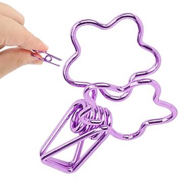 Imagem de Grampos de Fichário, 100 Peças Em Forma de Flor, Criatividade, Grampos de Papel Artesanal, Grampos de Fichário, Grampos de Papel, Grampos de Papel, Grampos de Metal, Material Escolar de Escritório (Roxa)