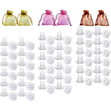Imagem de Rolhas de salto para casamento de grama - 42 pares de protetores de salto alto de 3 tamanhos para mulheres sapatos de casamento, protetores de salto alto de grama transparente para andar na grama e ch