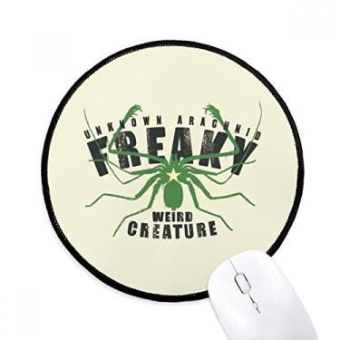 Imagem de Tapete de rato verde com ilustração de estrela de aranha para mesa de escritório tapete redondo para computador