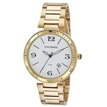 Imagem de Relógio Mondaine Feminino 32449LPMVDE1 Dourado F Branco