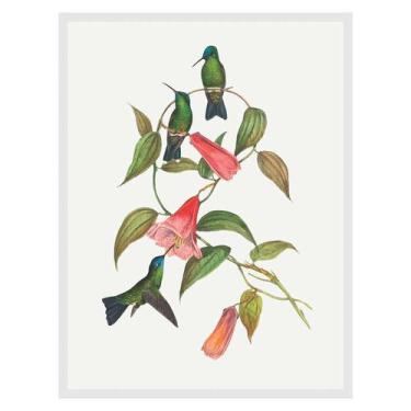 Imagem de Quadro Decorativo Pássaros Ii Branco E Colorido - Kapos
