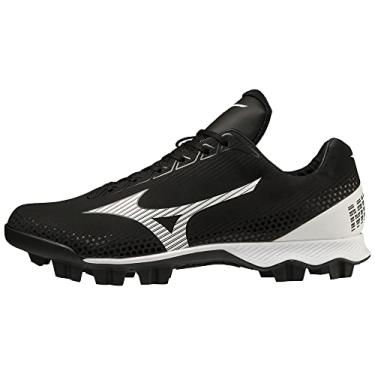 Imagem de Mizuno Tênis de beisebol masculino Wave Lightrevo, Preto/branco, 44