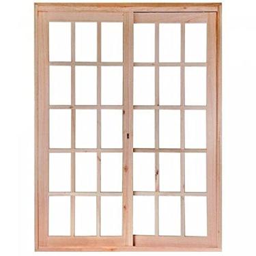 Imagem de Porta Janela com Caixilhos para Vidros Quadriculados de Correr Rondosul