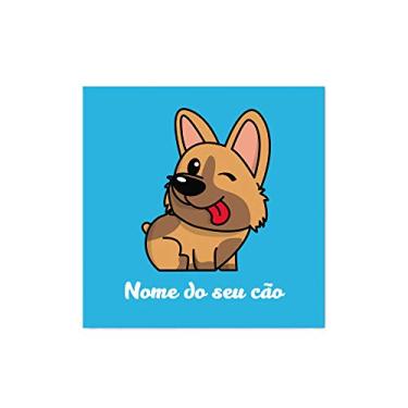 Imagem de Arte Maníacos Quadro Decorativo Pastor Alemão Comic - 50x50cm