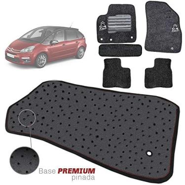 Imagem de Jogo de Tapete Carpete Tevic Pinado Conpatível com C4 Picasso 2011 2012 2013 2014 Impermeável Lavável Logo Bordado 5 Peças