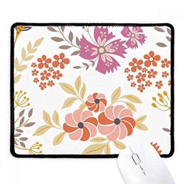 Imagem de Mousepad de pintura de planta de flor branca laranja tapete de borracha para jogos