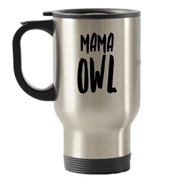 Imagem de Caneca Mama Owl – Copos isolados para viagem – Chá chocolate quente