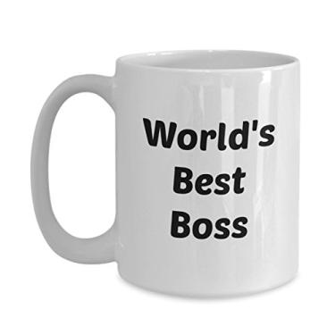 Imagem de Caneca Workds Best Boss – Presente para Office Boss – Caneca de café de cacau quente divertido – Ideia de presente de aniversário