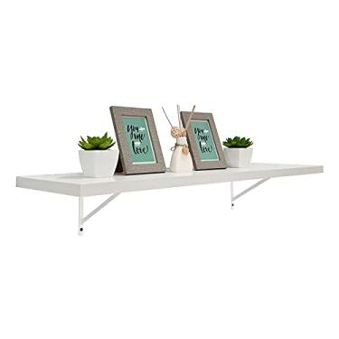 Imagem de Prateleira 100 x 20cm Branco Espessura 25mm Mão Francesa