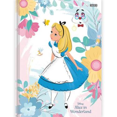 Imagem de Caderno Brochura 1/4 Alice In Wonderland Branco - 80 Folhas - São Domi