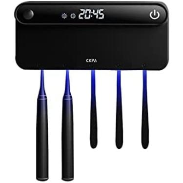 Imagem de Desinfetante Para Escova De Dentes UV, Suporte Para Escova De Dentes Para Banheiro, Com Função De Esterilizador, Carregamento De 4600 MAh, Função De Temporização, Organizador De Escova De Dentes,