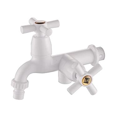 Imagem de ＫＬＫＣＭＳ Máquina de lavar roupa de água lavadora rosca G1/2 com válvula de saída do banheiro montada na parede para pia, Estilize um