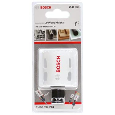 Imagem de Bosch Progressor Serra Copo para Madeira e Metal com Encaixe Rápido, Branco/Preto, 41 mm