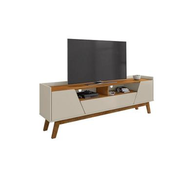 Imagem de Rack Florença 1.8 Off White/Naturalle - Bechara Móveis